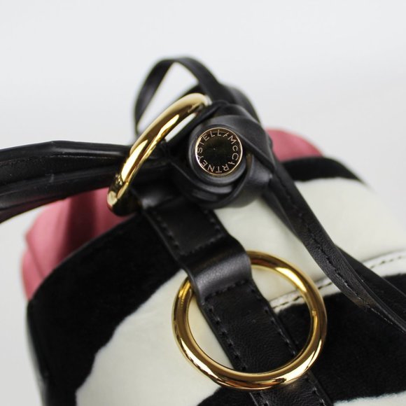 NEW STELLA MCCARTNEY Velvet Bucket Bag | Zebra Print Street Style Icon - Picture 13 of 16